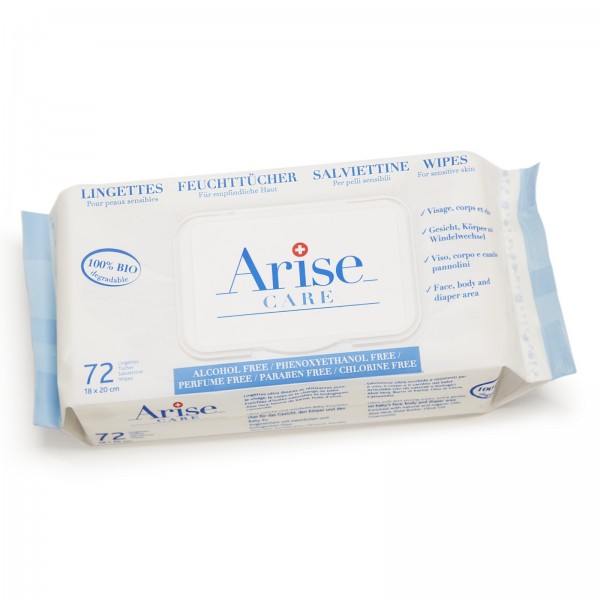 ARISE Swissbabycare Feuchttücher für Gesicht und Körper, 72 Stk.